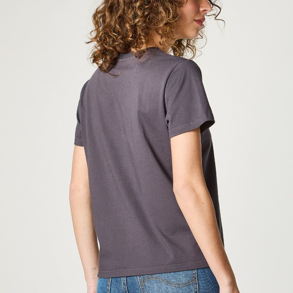 LEE - Polera Mujer One Pocket Embroidery  Grey