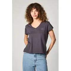 LEE - Polera Mujer Relaxed V Neck Grey