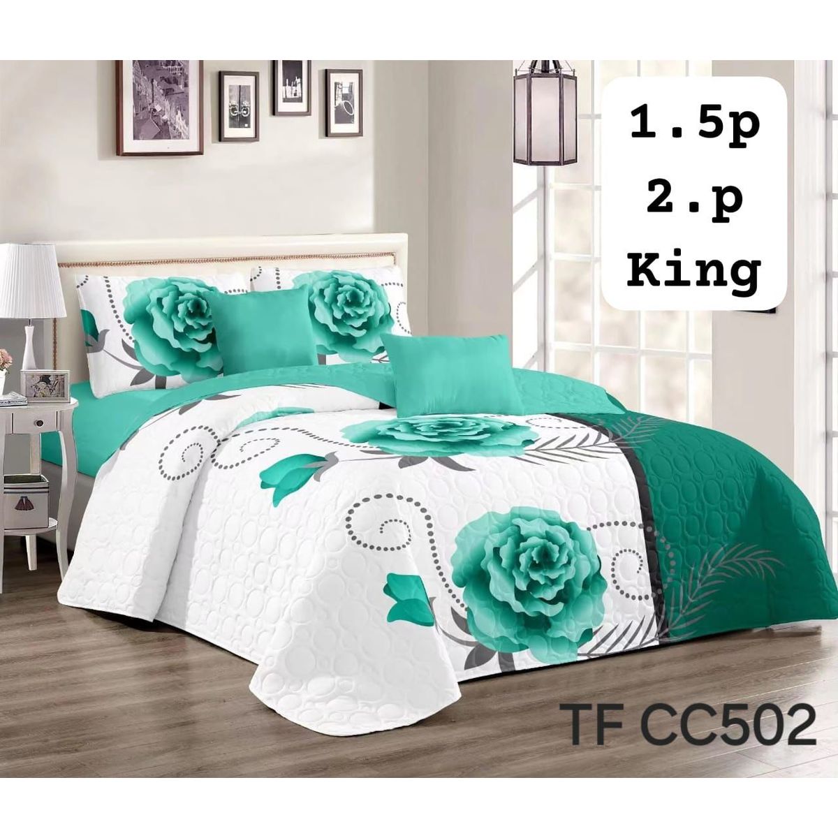 GENERICO - Cubrecama - Cobertor Quilts de Verano 1,5 plazas