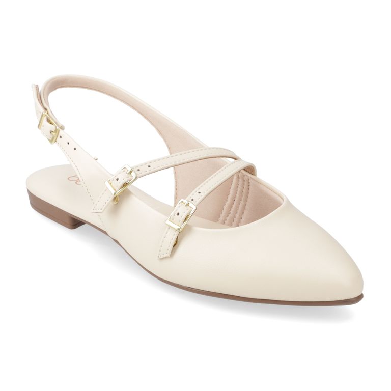 Zapato Plano Mujer Beige
