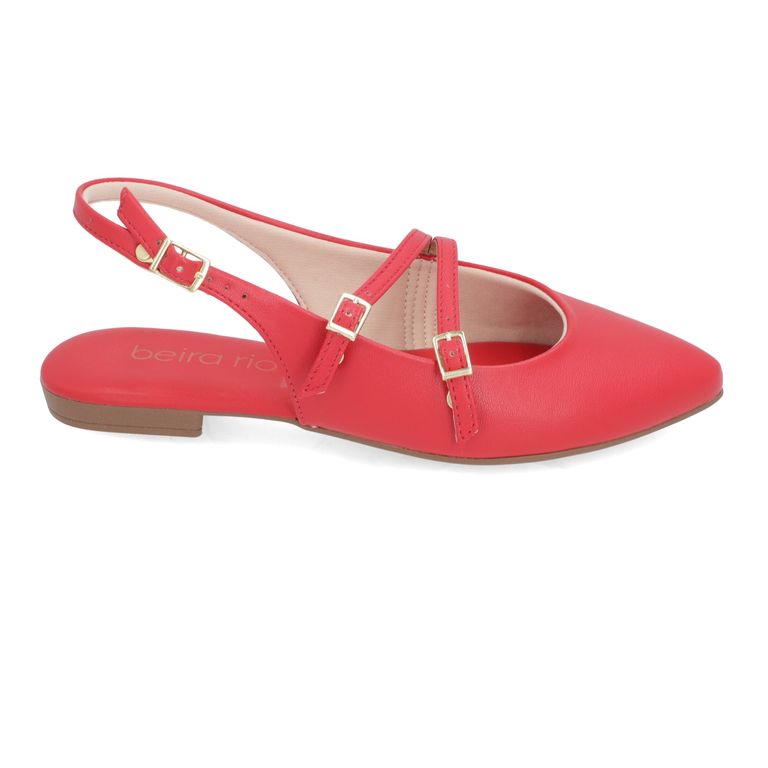 Zapato Plano Mujer Rojo