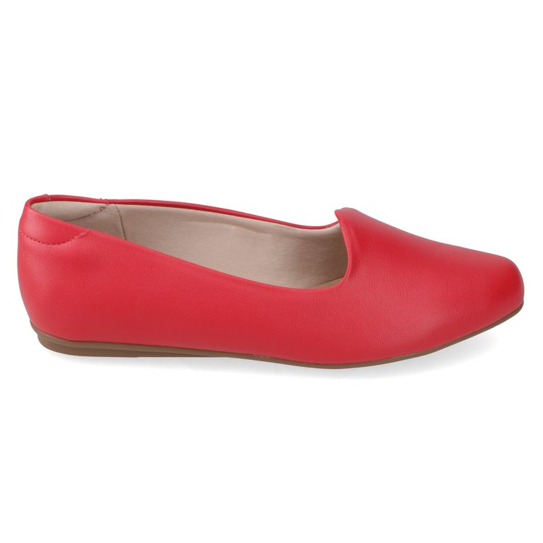 Zapato Plano Mujer Rojo
