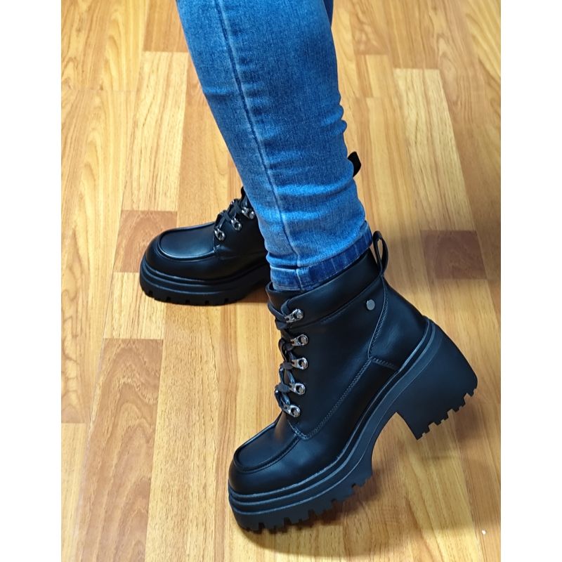 SNOOPY - Botin Mujer  color Negro  con Plataforma M511