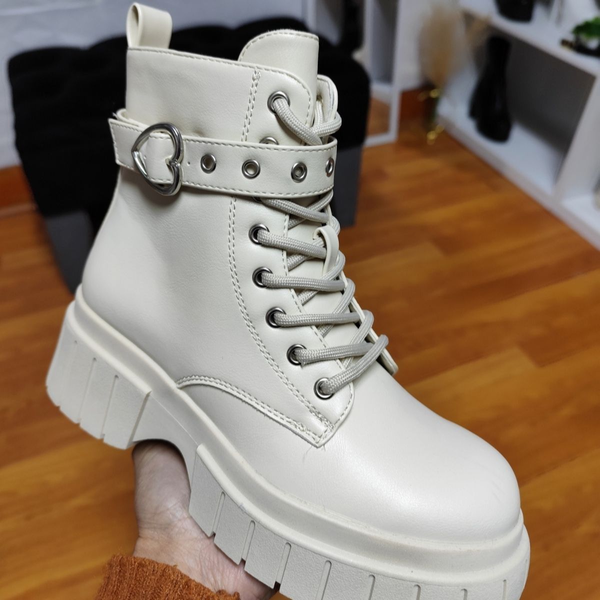 SNOOPY - Botin Mujer  color Beige  con Plataforma M510