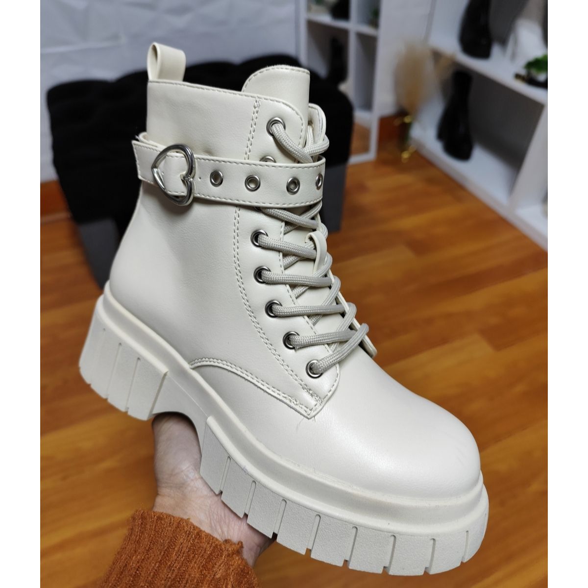 SNOOPY - Botin Mujer  color Beige  con Plataforma M510