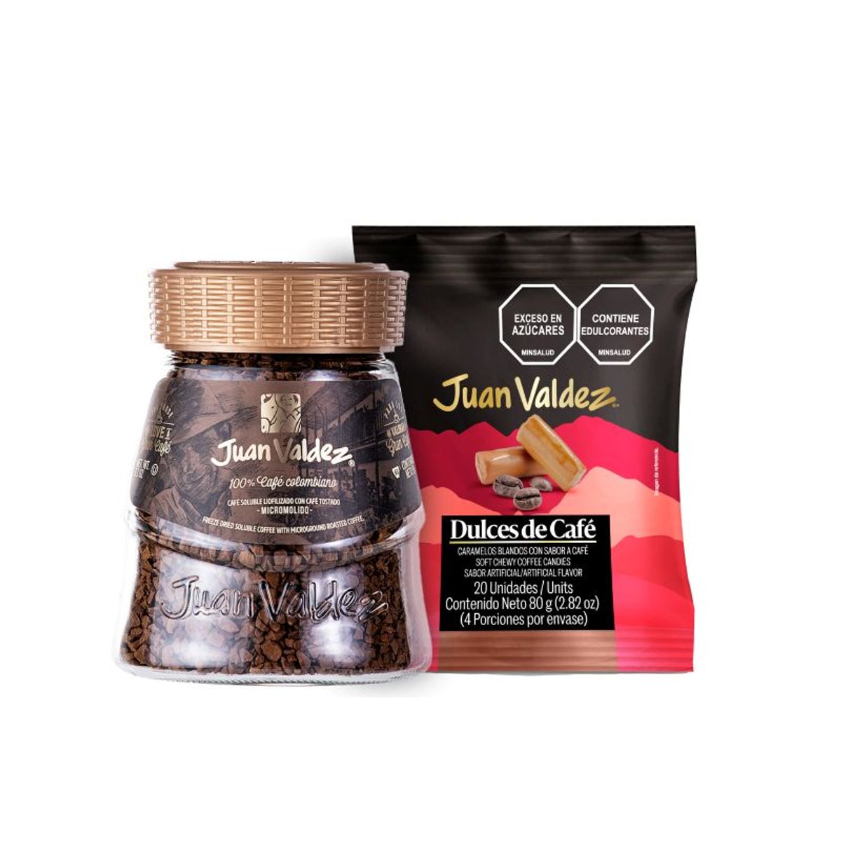 JUAN VALDEZ - Pack Café Liofilizado Tradicional y Dulces de Café