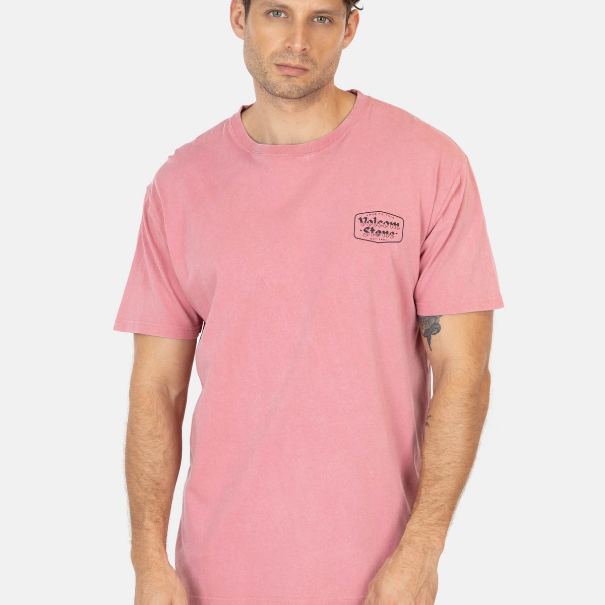 VOLCOM - Polera MC Stone Buckle Rosado Hombre Volcom