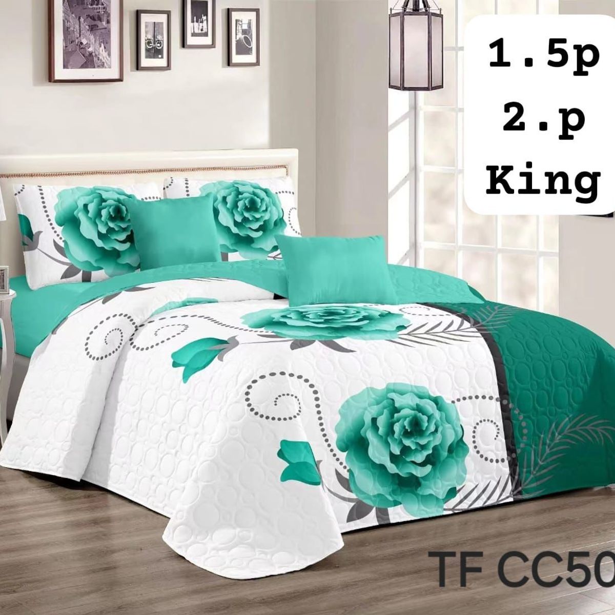 GENERICO - Cubrecama - Cobertor Quilts de Verano 1,5 plazas