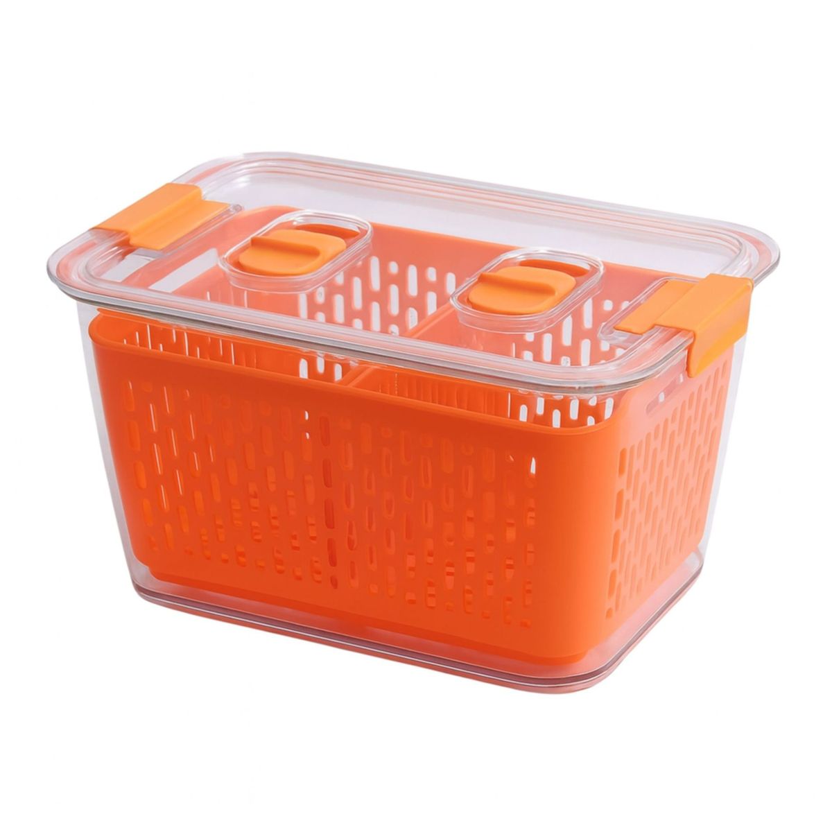 Caja Organizadora Refrigerador Con Colador 1500ml Naranja., marca KEEP - Foto 2