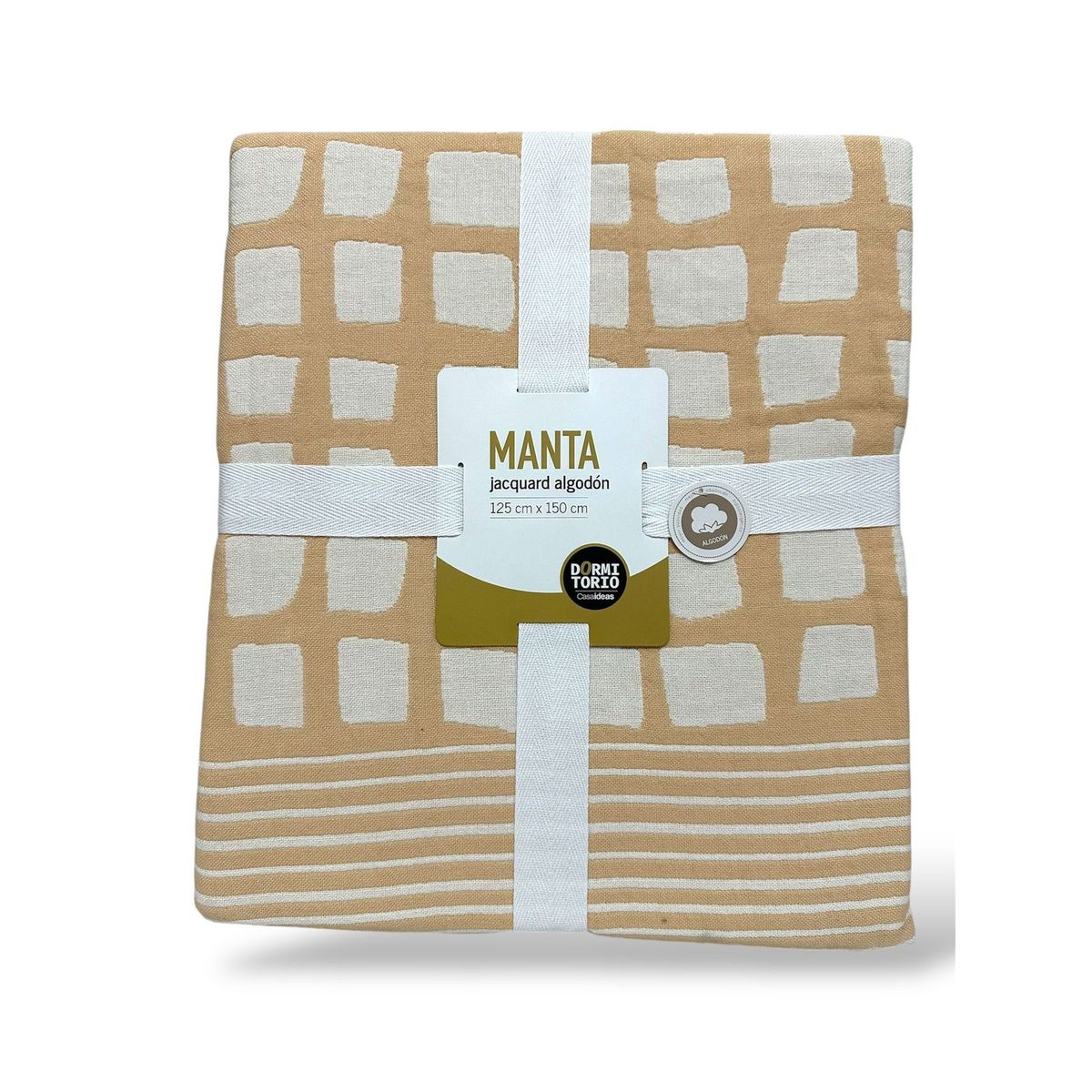 GENERICO - Manta Jacquard algodón 1 Plaza Coral