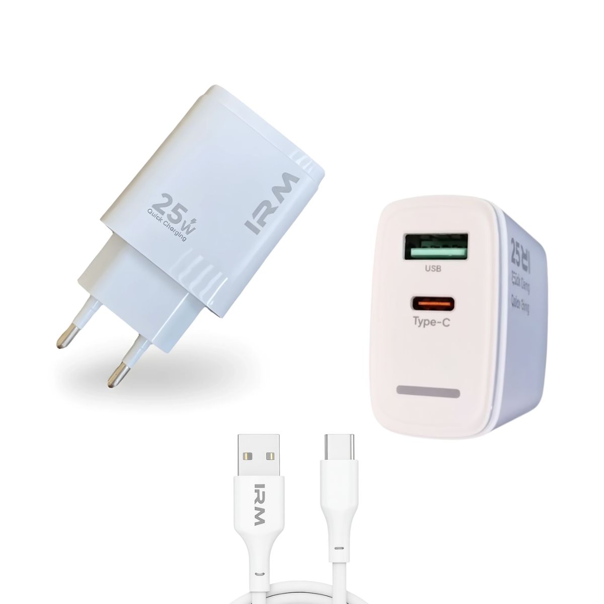 GENERICO - Cargador Carga Rápida 25w Doble Usb Usb-c + Cable Usb-c