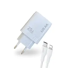GENERICO - Cargador Carga Rápida 25w Doble Usb Usb-c + Cable Lightning