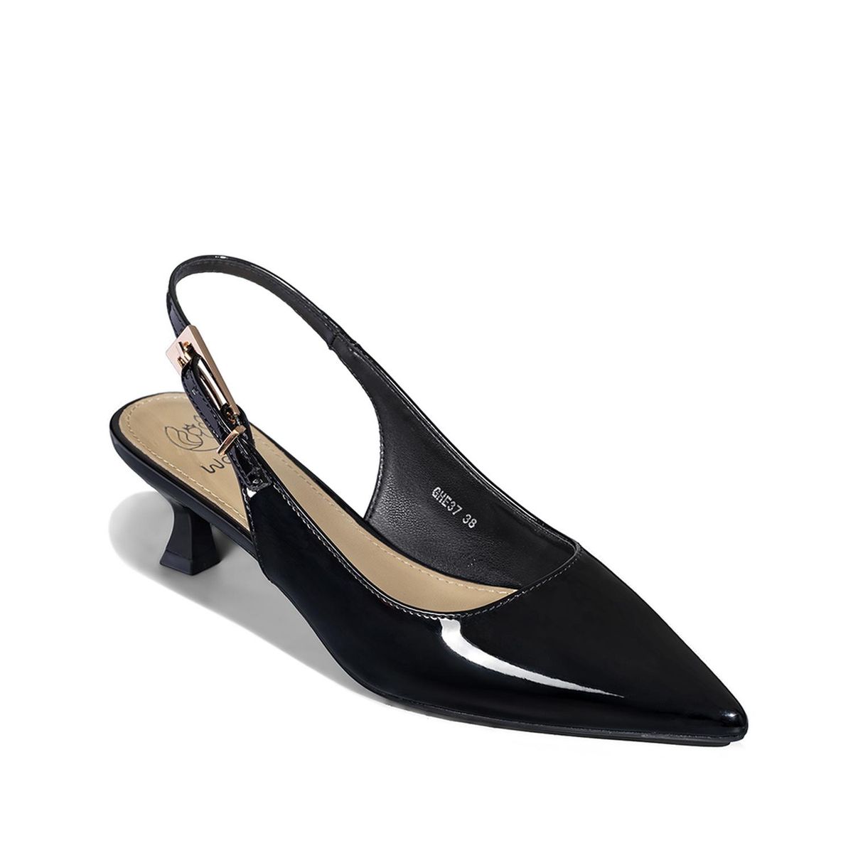 WEIDE - Zapato Taco Talón Abierto Simil Charol Mujer Weide GHE37