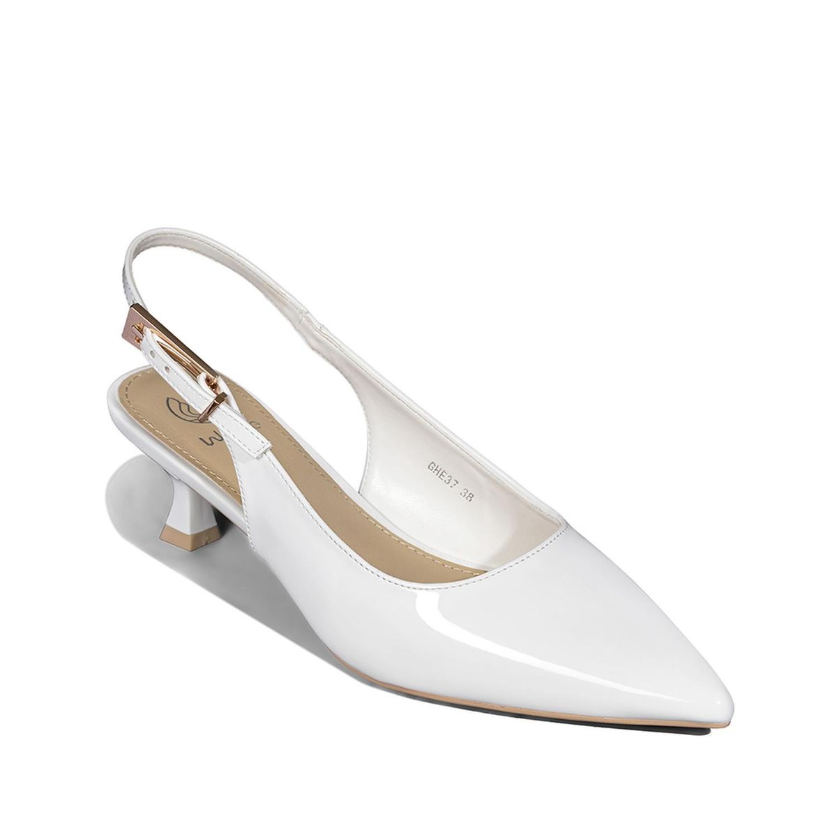 WEIDE - Zapato Taco Talón Abierto Simil Charol Mujer Weide GHE37