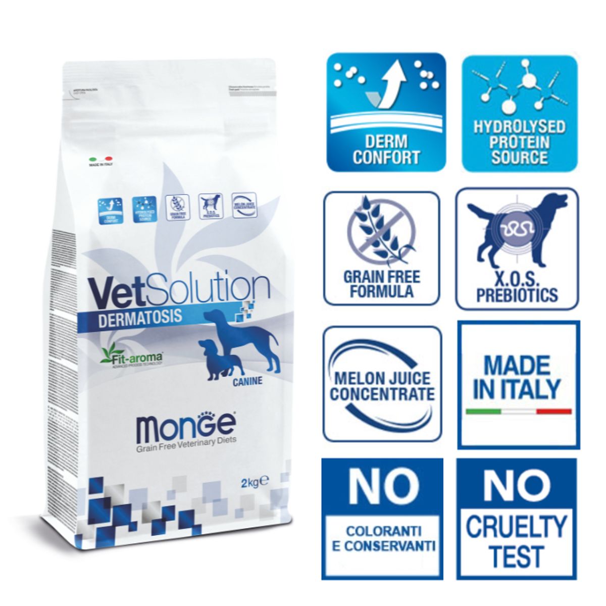 MONGE - Monge Alimento Premiun para perros Vet Solution Dermatosis
