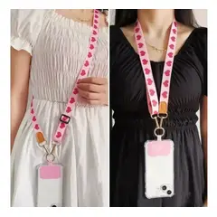 GENERICO - Colgante Ajustable Carcasa Celular Universal Correa 120cm Heart