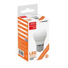 STANFORD - Ampolleta LED Mini Bola 6W E27 Luz Cálida