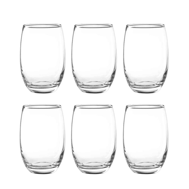 CRISTAR - Set De 6 Vasos Bajos 460mL Mikonos