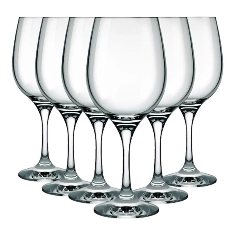 NADIR - Set 6 Copas Vidrio Barone Vino 385mL Nadir Transparente