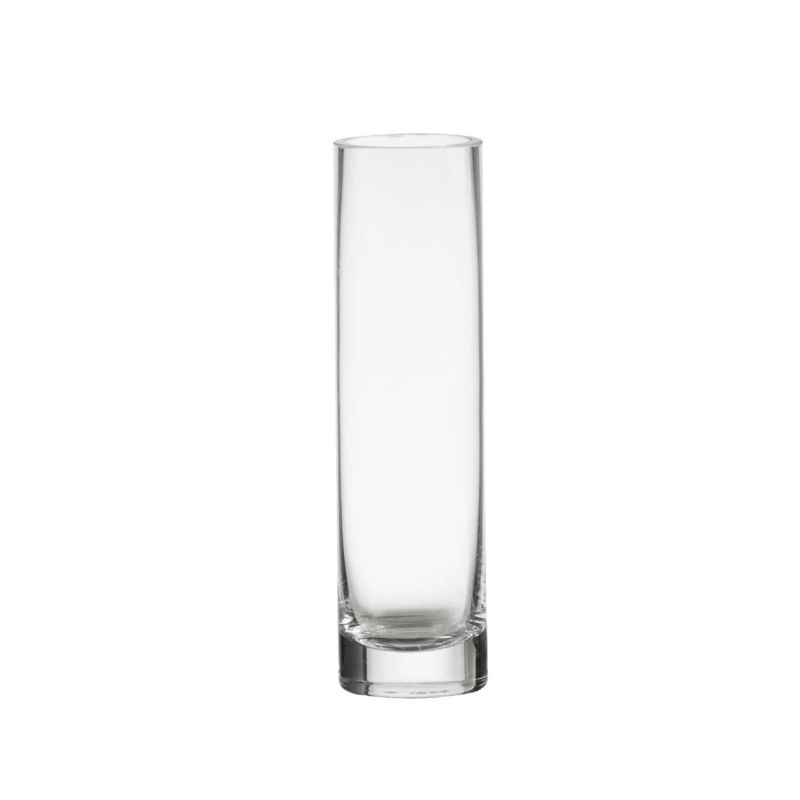 ALLEGRA - Florero Tubo Uniflor 20cm Vidrio Transparente Allegra