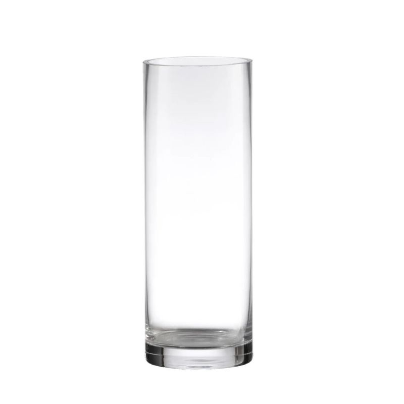 ALLEGRA - Florero Cilindro 25cm Vidrio Transparente Decoracion Allegra