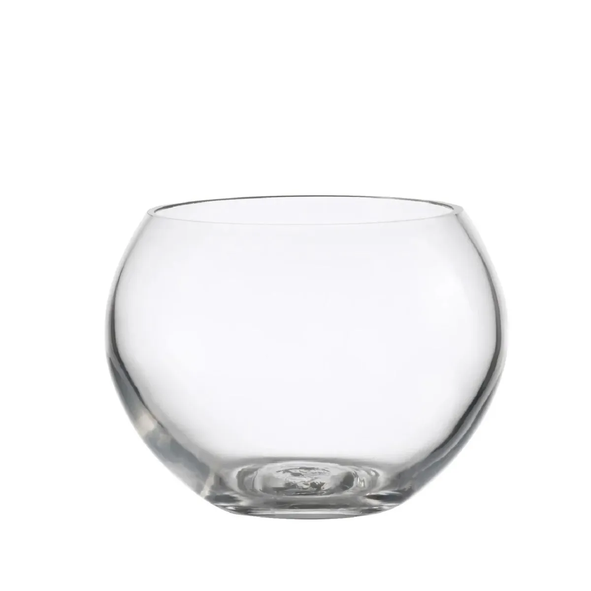 ALLEGRA - Florero Acuario 12cm Vidrio Transparente Redondo Allegra