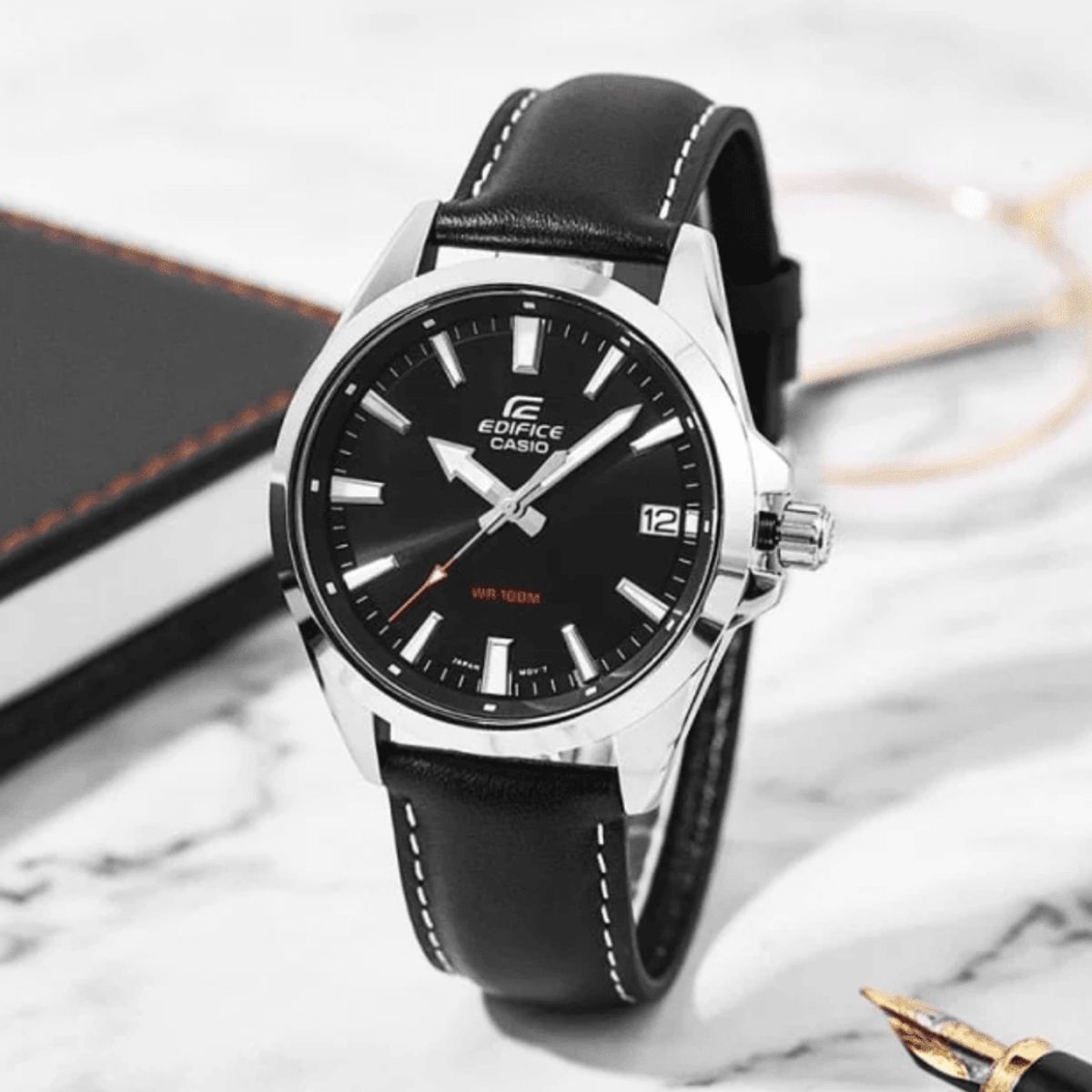 CASIO - RELOJ CASIO EDIFICE EFV-100L-1AVUDF PLATEADO NEGRO HOMBRE