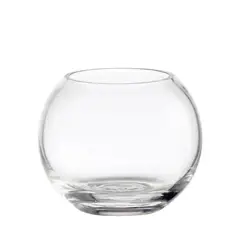 ALLEGRA - Florero Acuario 8cm Vidrio Redondo Transparente Allegra.