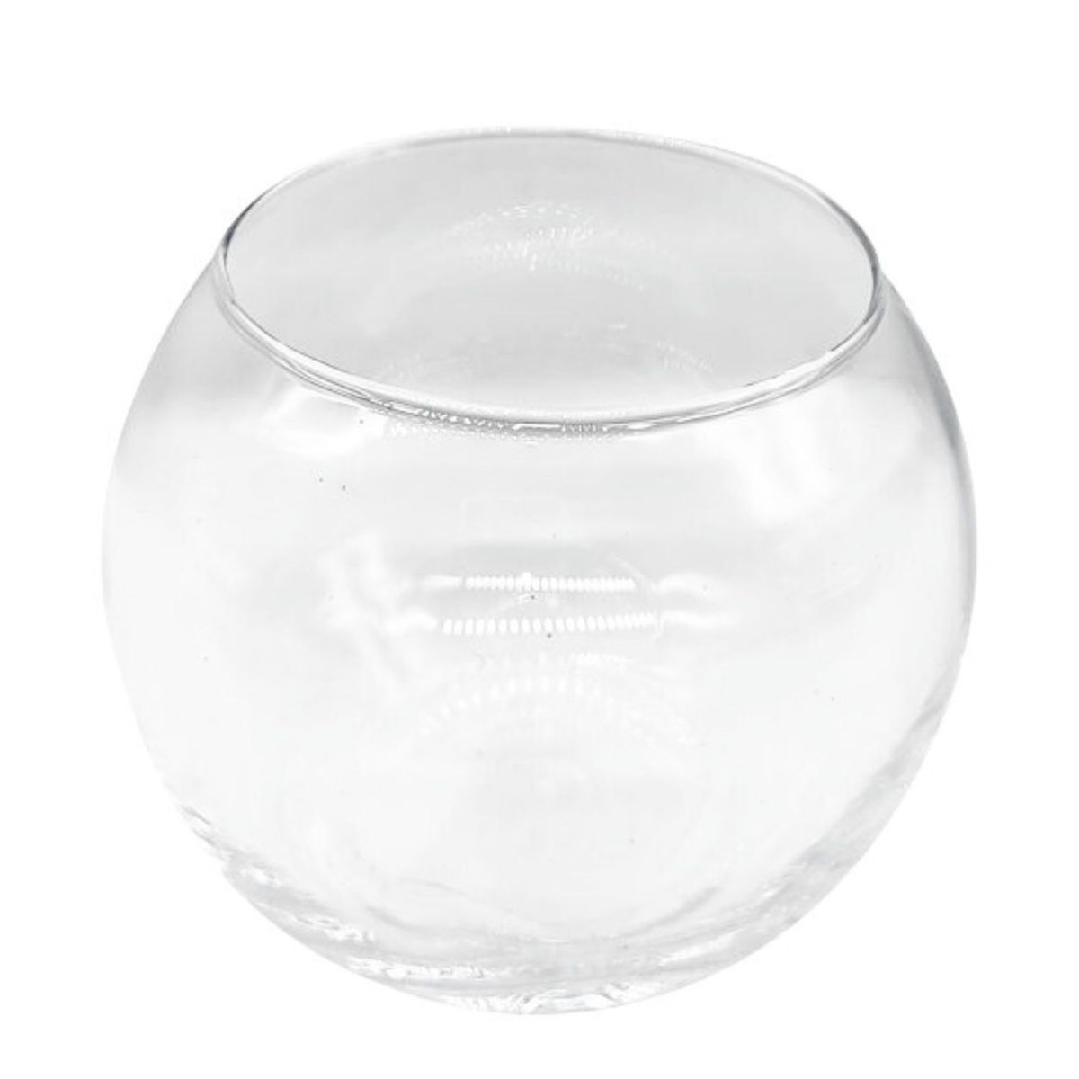 ALLEGRA - Florero Acuario 12cm Vidrio Transparente Redondo Allegra.