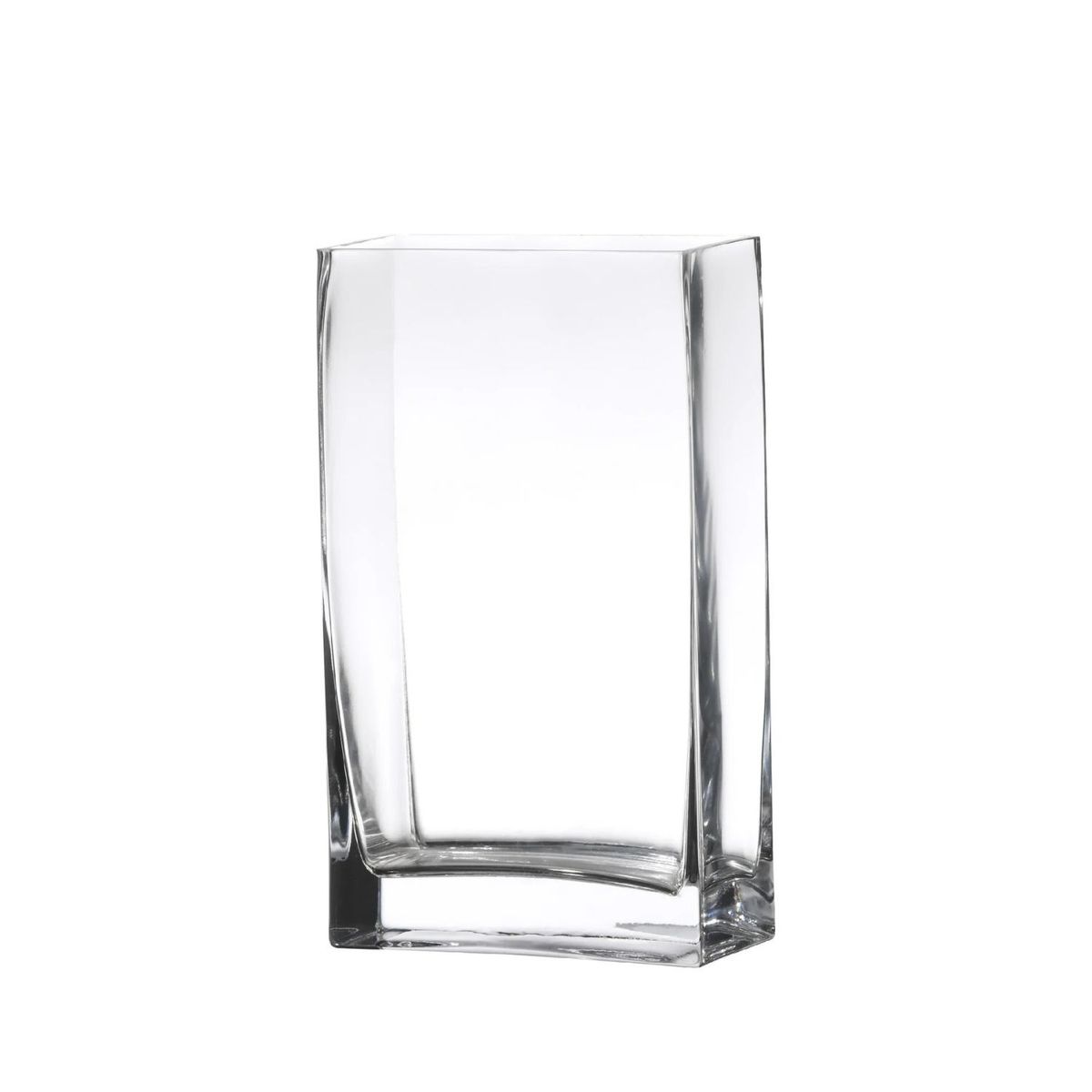 ALLEGRA - Florero New Quadro 24cm Vidrio Transparente Decoracion Allegra.