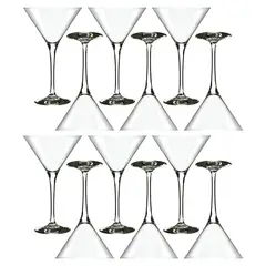 NADIR - Set 12 Copas Martini Tragos Vidrio 250mL Transparente