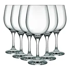 NADIR - Set 6 Copas Vidrio Barone Vino 385mL Transparente