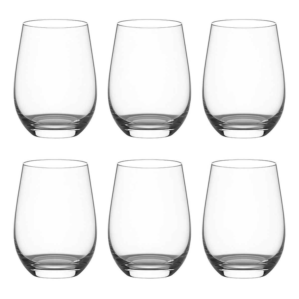 HAUSMANN - Set 6 Vasos Multiproposito All Purpose 465mL Cristal Transparente