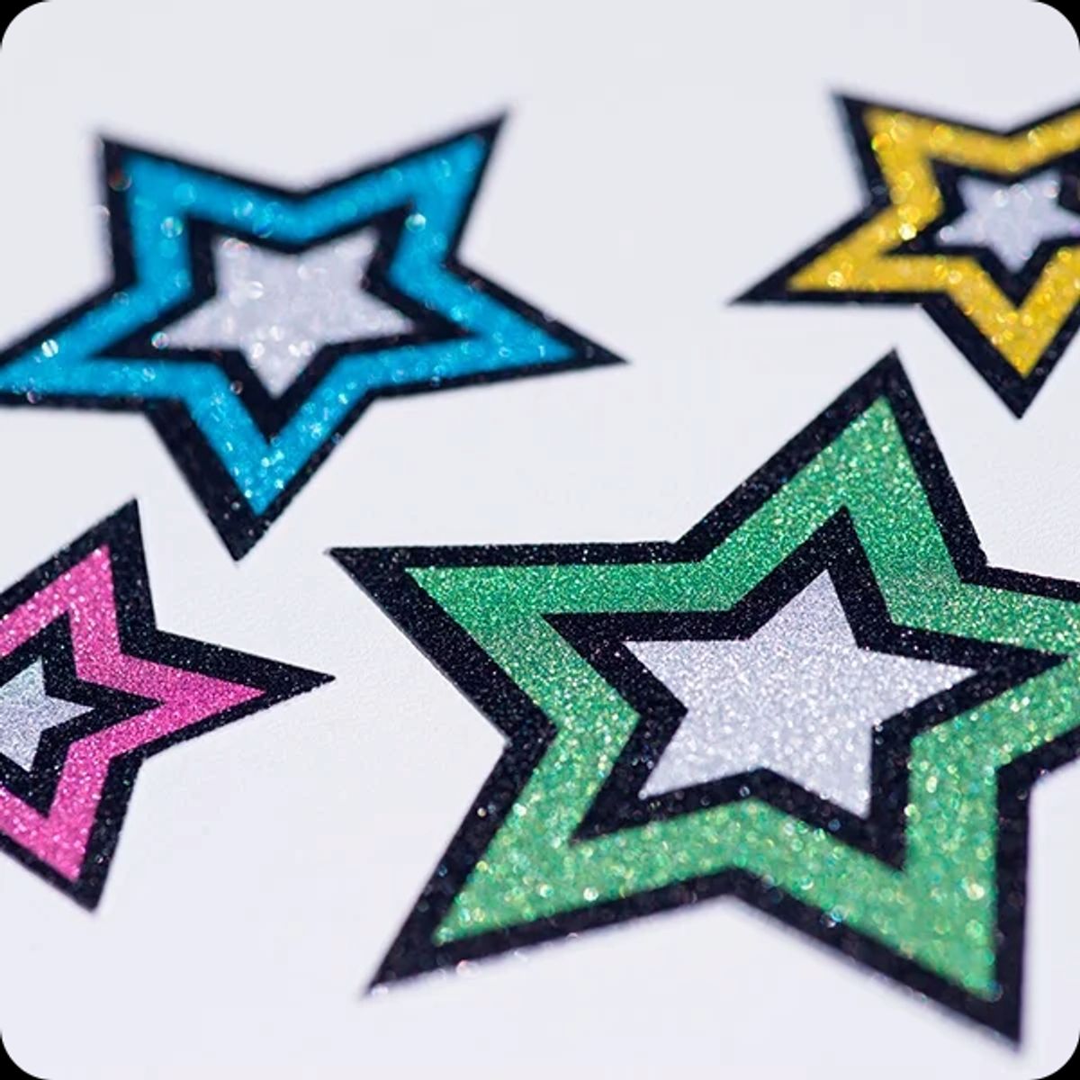 SILHOUETTE - Hojas Adhesivas Silhouette con Glitter