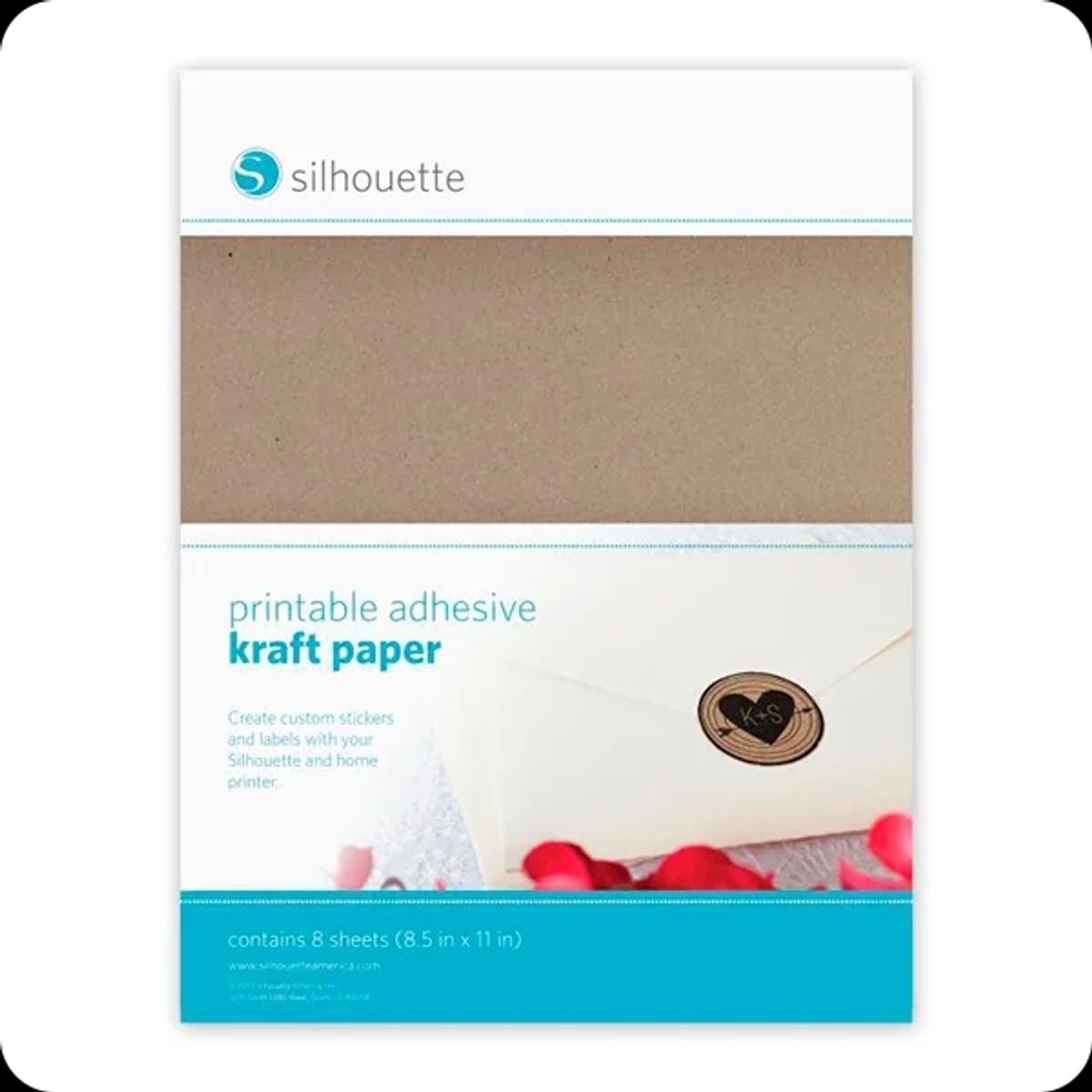 SILHOUETTE - Papel Kraft Adhesivo Imprimible