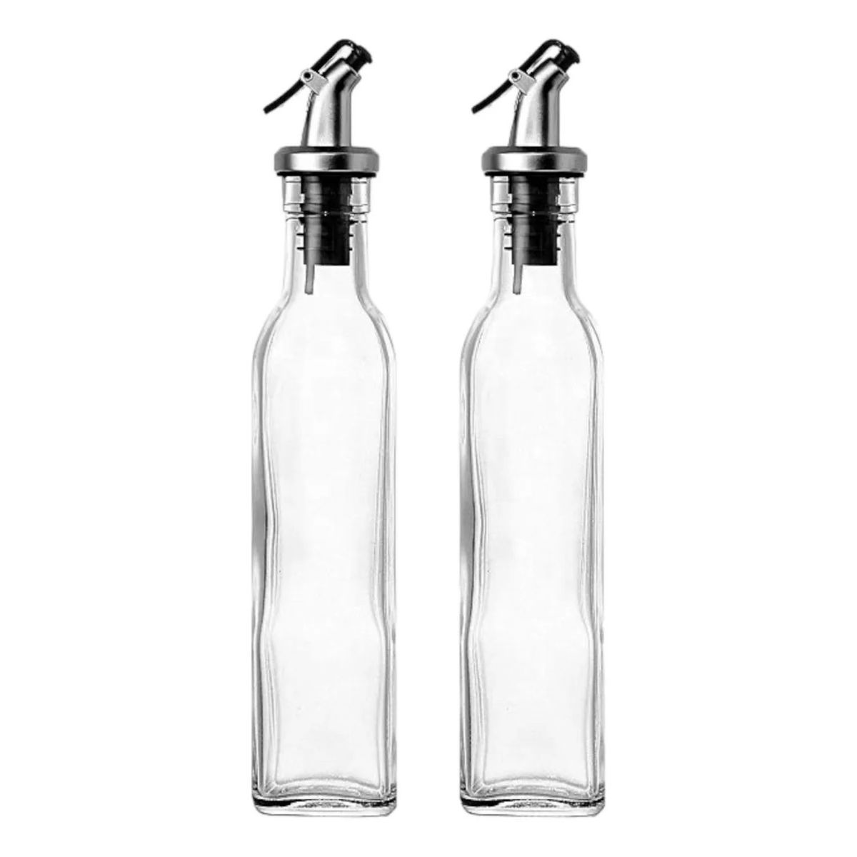 GENERICO - Set 2 Botellas Dispensadoras Vidrio Aceite Vinagre 500mL Vintage