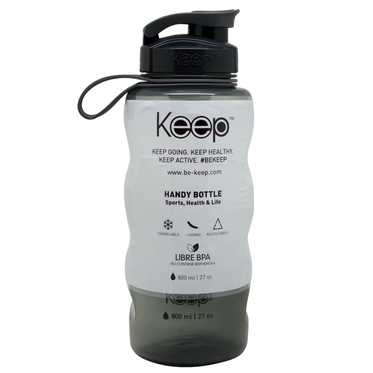 KEEP - Botella Colores 800ml keep -NEGRO