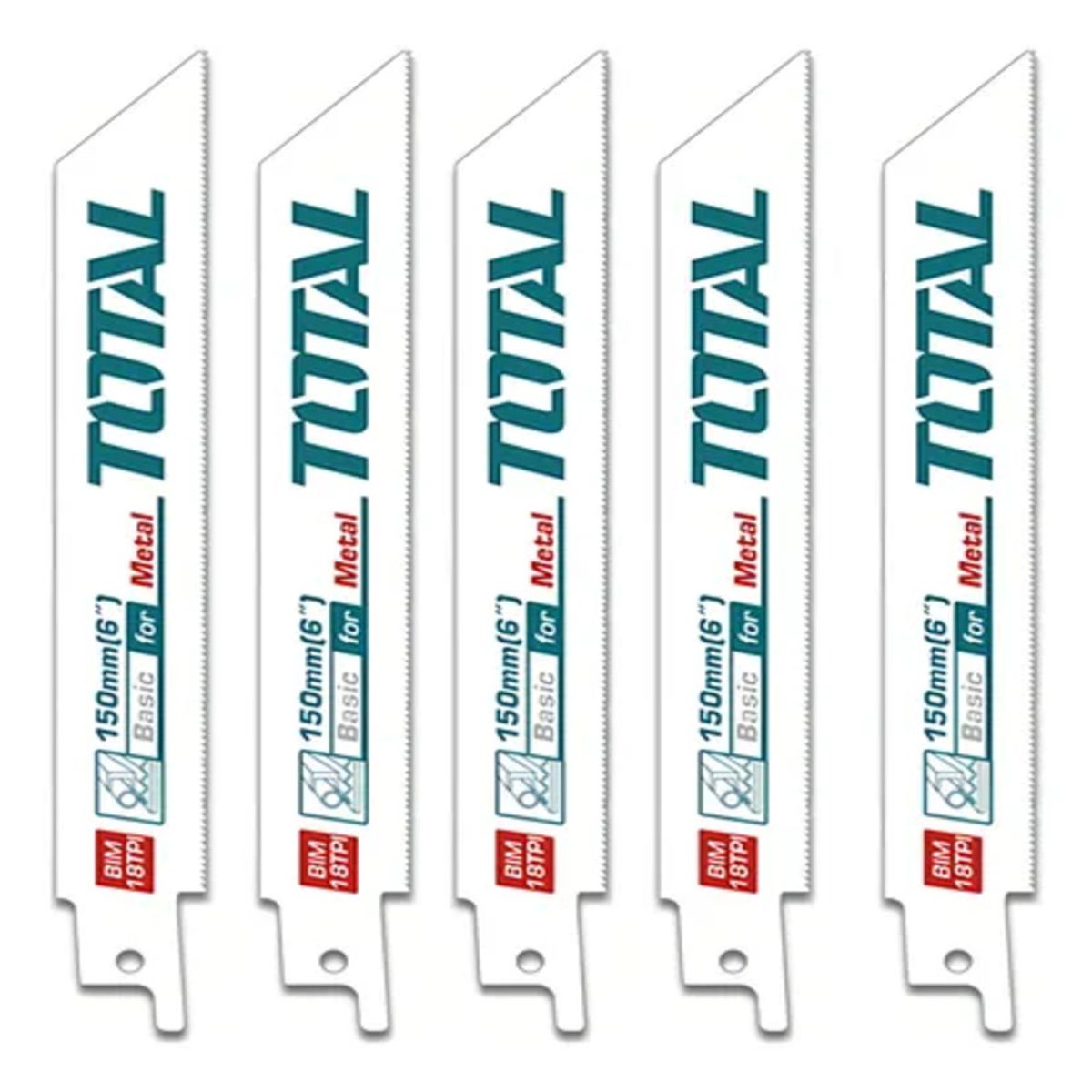 TOTAL TOOLS - Set Repuesto Hoja Para Sierra Sable Metal 5 Piezas Total