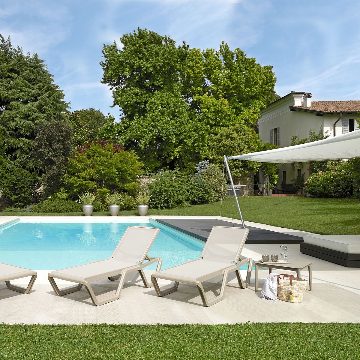 AMERITEX - Reposera Vela Beige