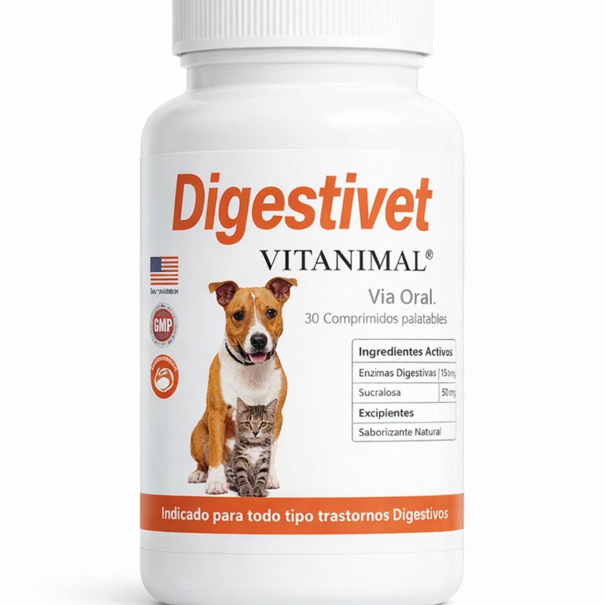 GENERICO - Digestivet 30 Comprimidos Suplemento Digestivo Perros