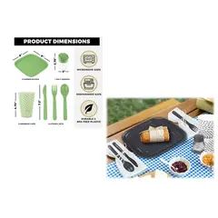 VISUALHEX LIMITADA - Set Picnic Pack Camping 6 Personas 32 Pzs Verde