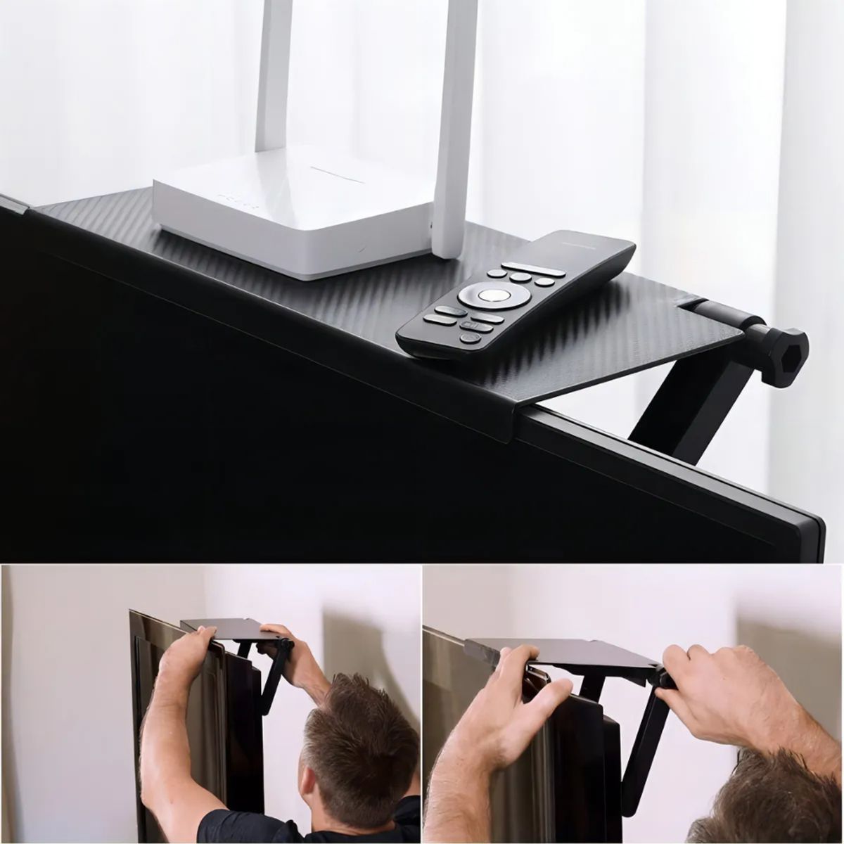 GENERICO - Estante Superior Para Pantallas Tv O Pc Ajustable Repisa