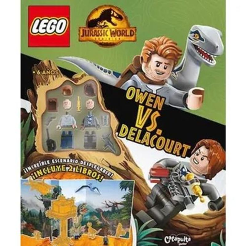CATAPULTA - Libro Lego Landscape Jurassic World: Owen vs. Delacourt