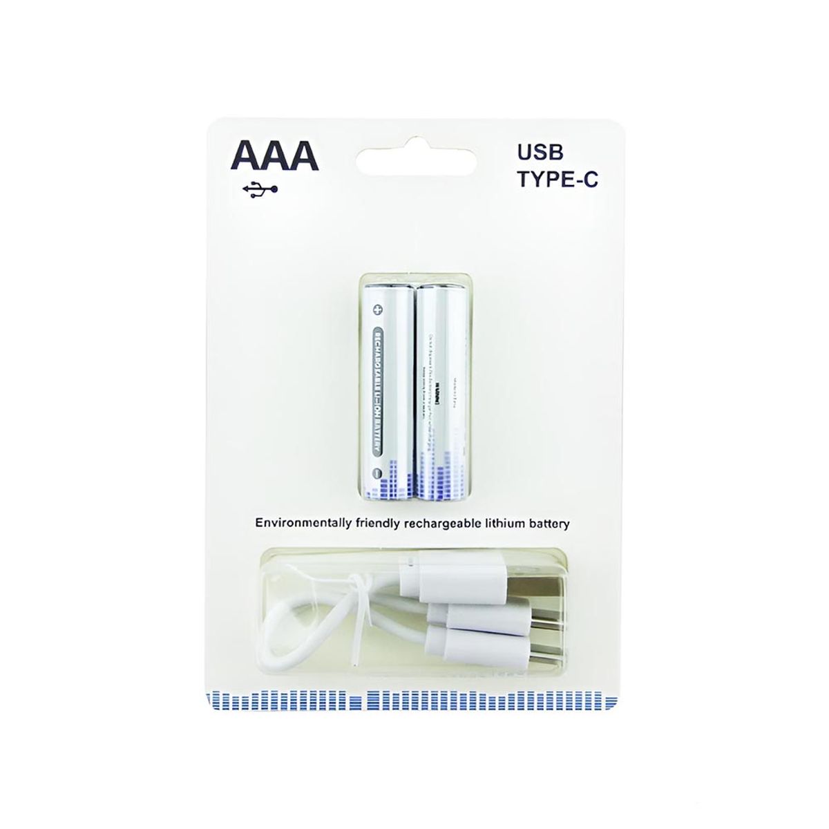 GENERICO - Pilas Recargables AAA Puerto USB C