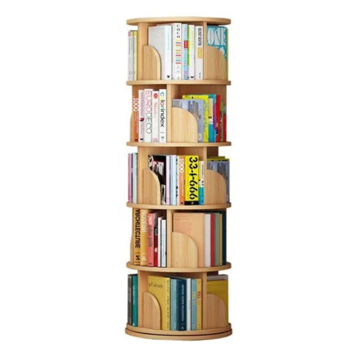 CRUSEC - Biblioteca Giratoria 46x46x157 Librero Estante Circular