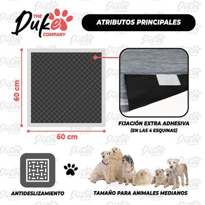 Imagen 2 del producto Sabanillas Para Perro Carbon 60x60 Duke 6 Capas Aromaticas 40U Pad