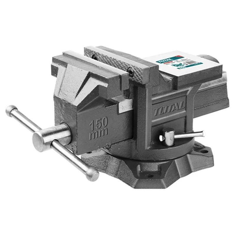 TOTAL TOOLS - Tornillo De Banco Mecanico Base Giratoria 6 Pulgadas