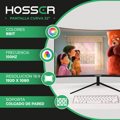 Imagen 2 del producto Monitor PC Gamer Curvo 32 Pulgadas 100hz Fhd 32"" Gaming