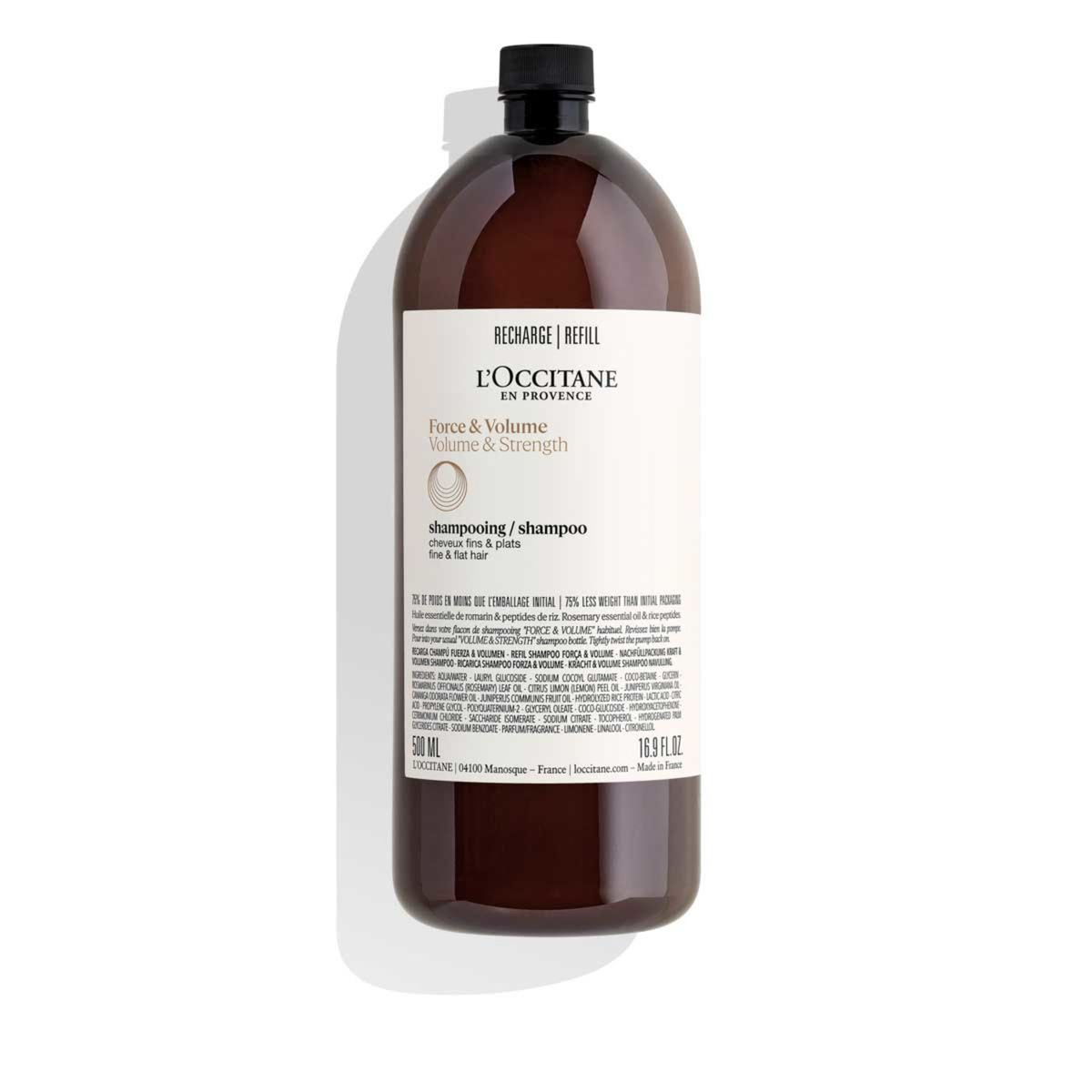 LOCCITANE - Refill Shampoo Fuerza Y Volumen 500 ml LOCCITANE