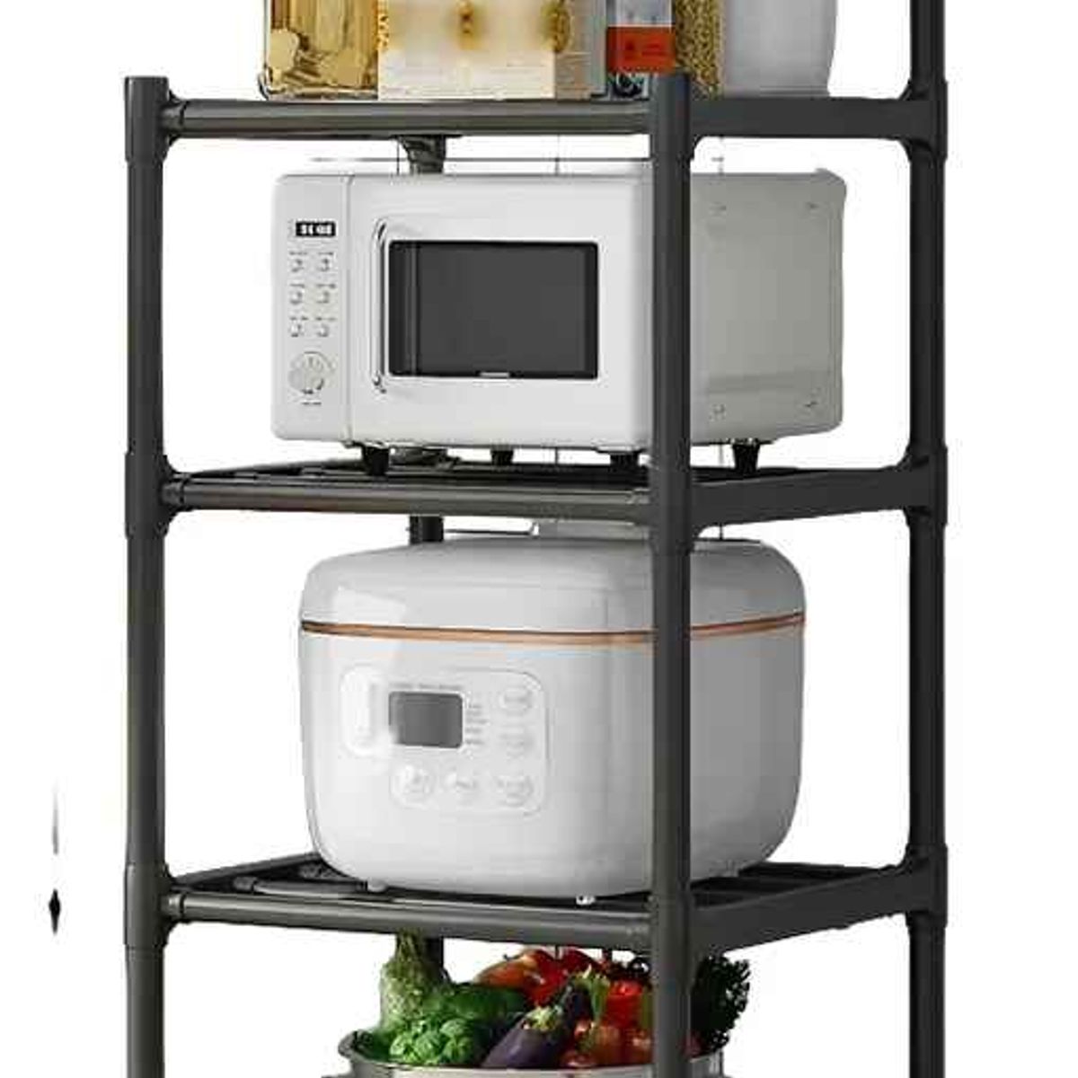 GENERICO - Organizador Con Ruedas Estante Multifuncion Restistente Negro